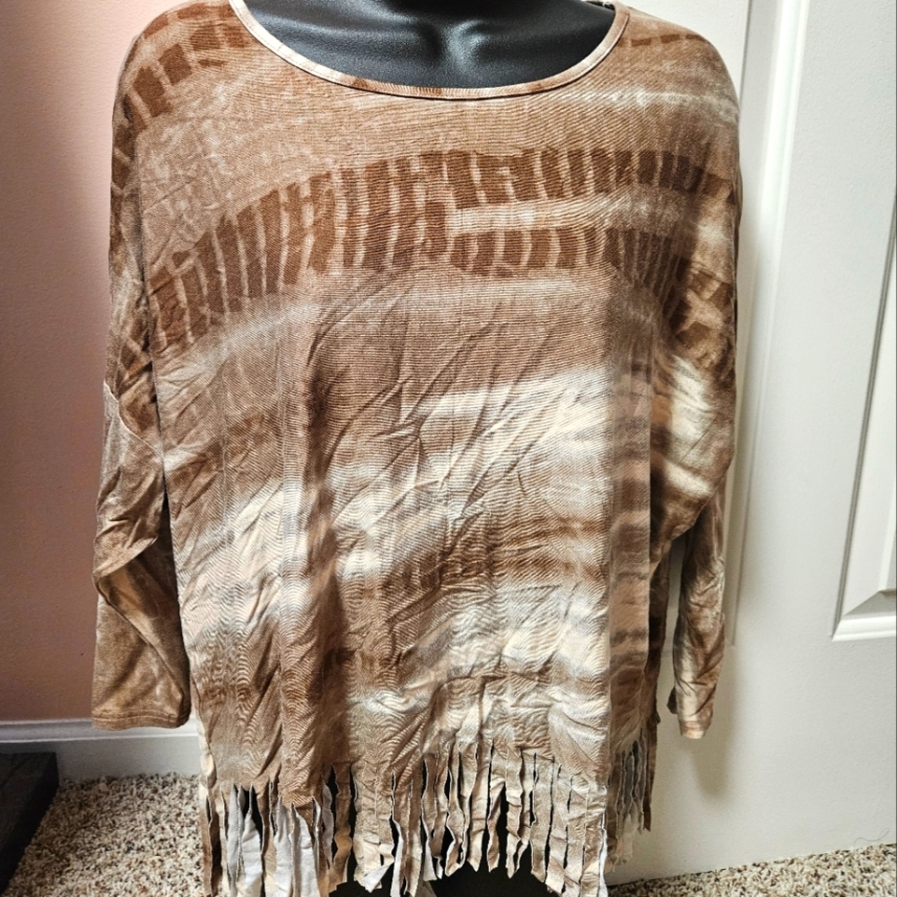 VENUS TIE DYE FRINGE TOP